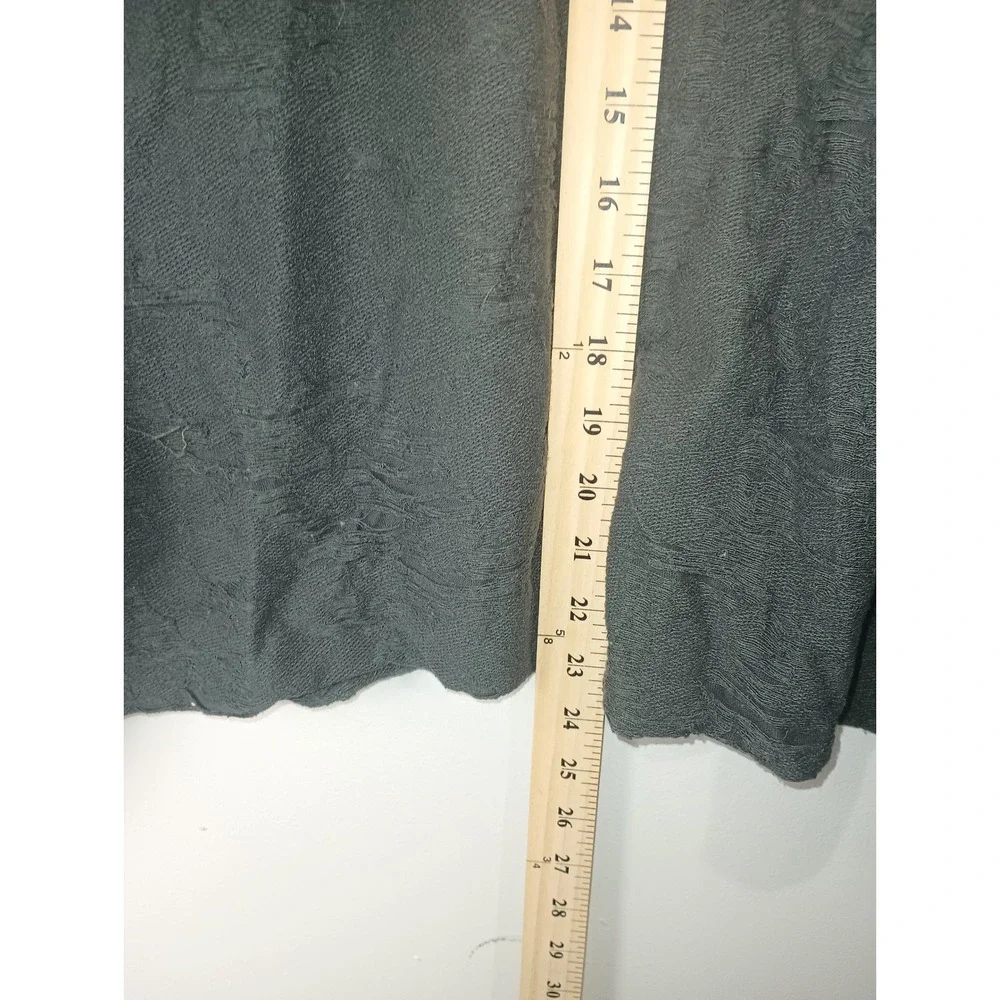 Free People Found My Friend Mock Neck Distressed Sweatshirt Charcoal Grey Small